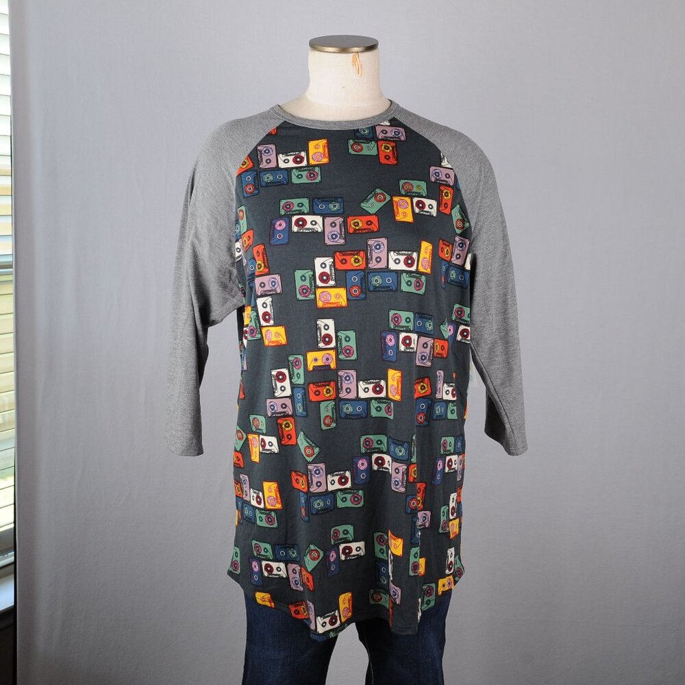 NWT - LuLuroe Mix Tape Randy Long Sleeve Shirt Sizes XL